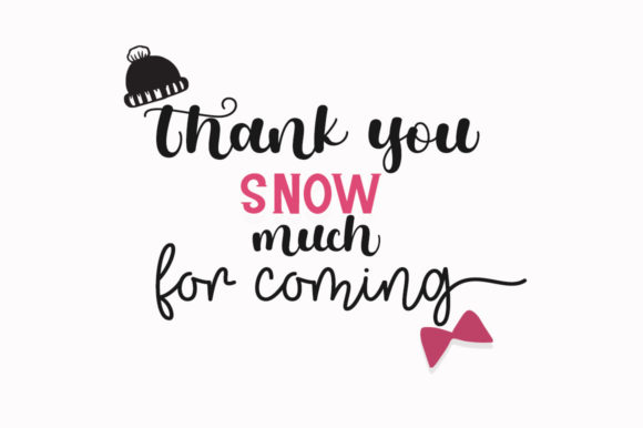 Winter Snow White Font Poster 13