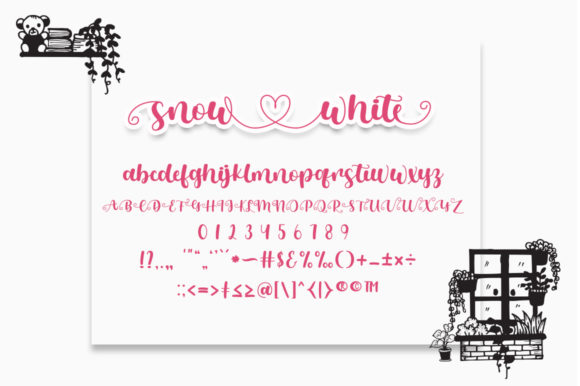 Winter Snow White Font Poster 8