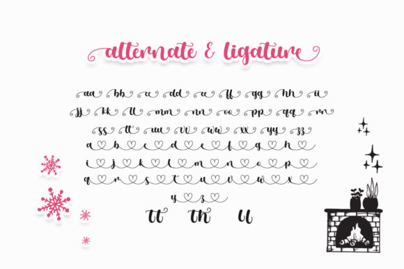 Winter Snow White Font Poster 9