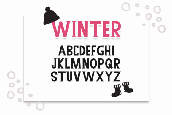 Winter Snow White Font Poster 10