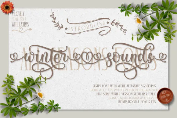 Winter Sounds Font Winter Sounds Font Poster 1