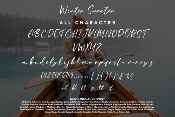 Winter Sweater Font Poster 9