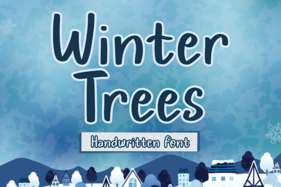 Winter Trees Font Poster 1