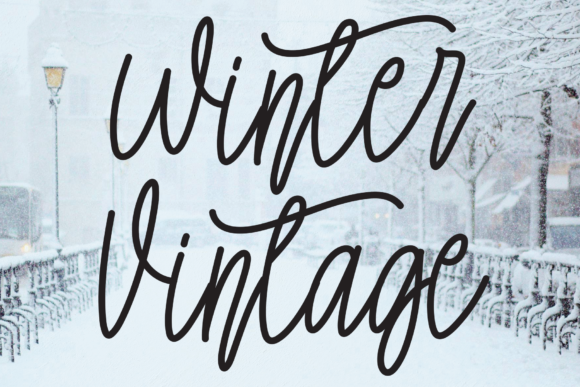 Winter Vintage Font Poster 1