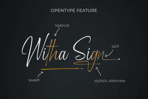 Witha Sign Font Poster 8