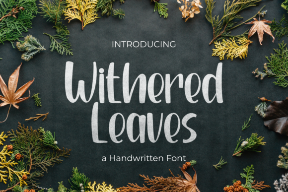 Withered Leaves Font Poster 1