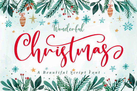 Wonderful Christmas Font Poster 1