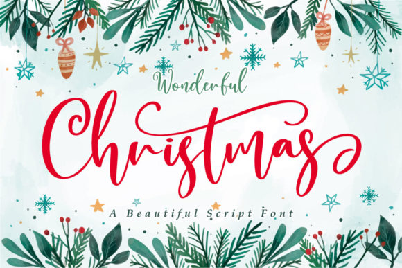 Wonderful Christmas Font Poster 1