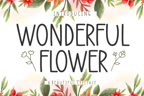Wonderful Flower Font Poster 1