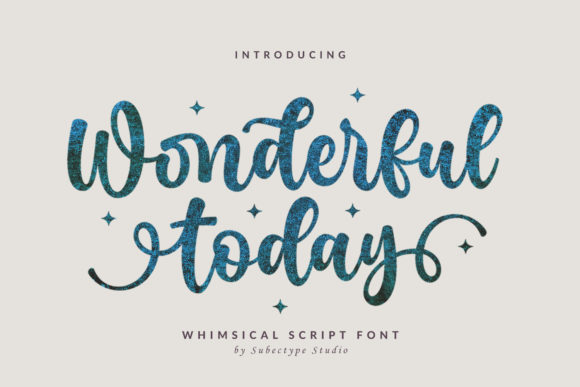 Wonderful Today Font Poster 1