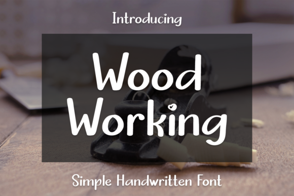Wood Working Font Poster 1