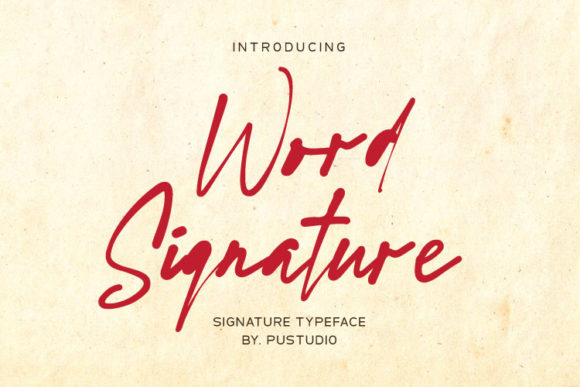 Word Signature Font Poster 1