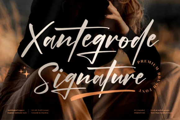 Xantegrode Signature Font Xantegrode Signature Font Poster 1