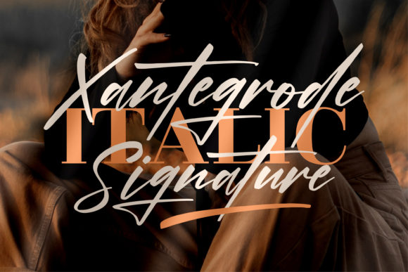 Xantegrode Signature Font Poster 10