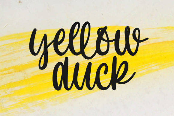 Yellow Duck Font Poster 1