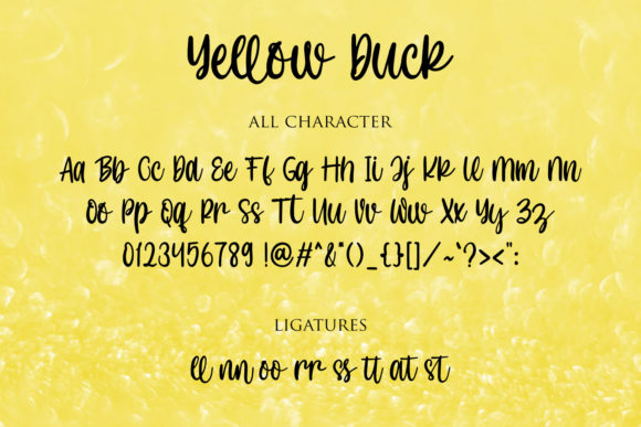 Yellow Duck Font Poster 8