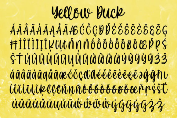 Yellow Duck Font Poster 9