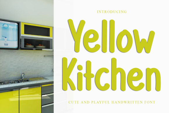 Yellow Kitchen Font Poster 1