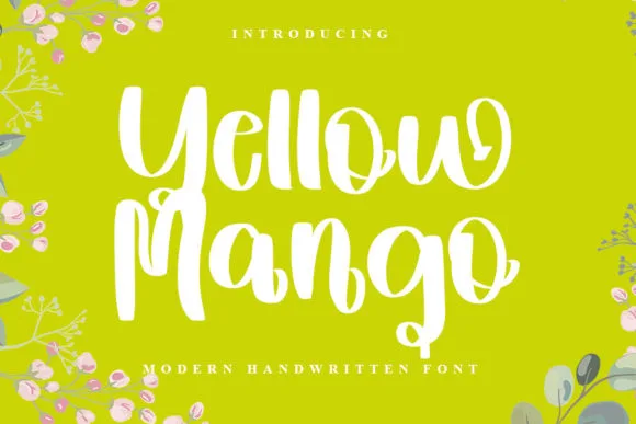 Yellow Mango Font Yellow Mango Font Poster 1