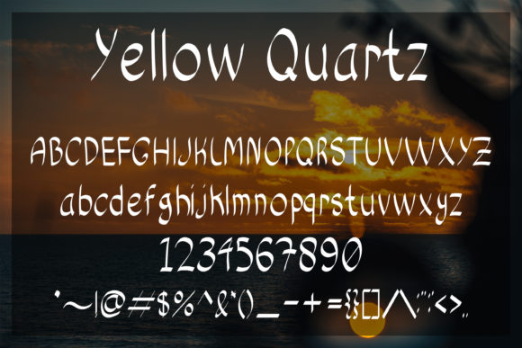 Yellow Quartz Font Poster 5