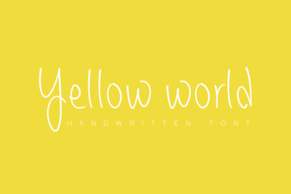 Yellow World Font Poster 1