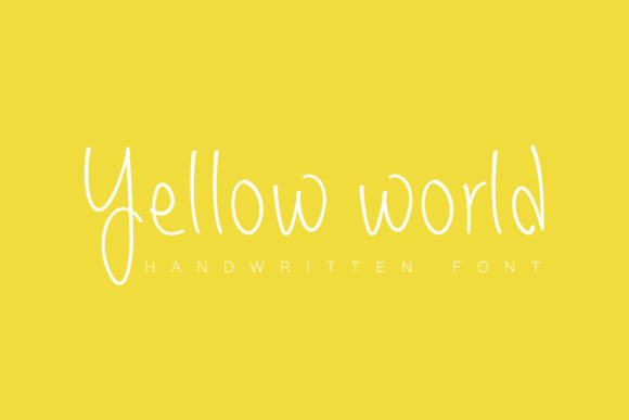 Yellow World Font Poster 1