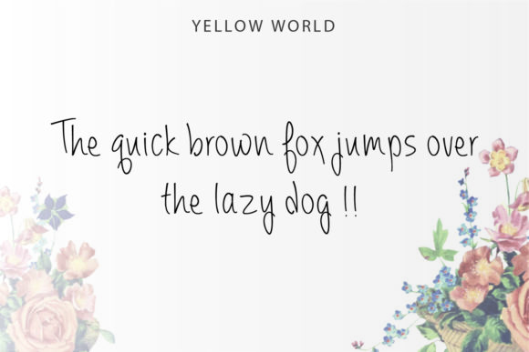 Yellow World Font Poster 3