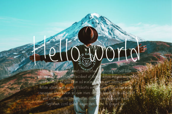 Yellow World Font Poster 4