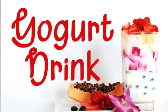 Yogurt Drink Font Yogurt Drink Font Poster 1
