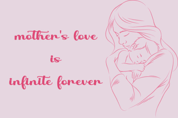 Young Mother Font Poster 3