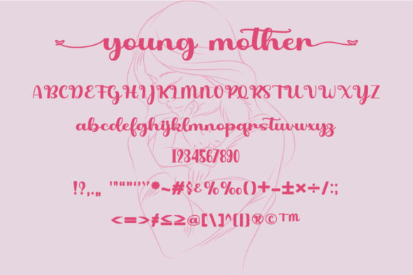 Young Mother Font Poster 5