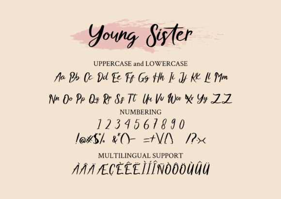 Young Sister Font Poster 2