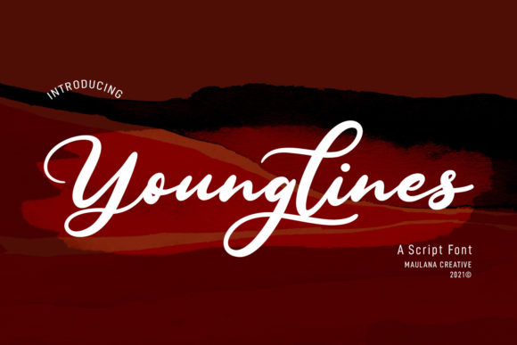 Younglines Script Font Poster 1