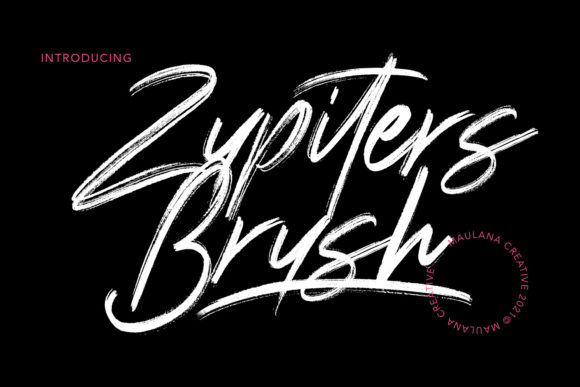 Zupiters Brush Font Poster 1