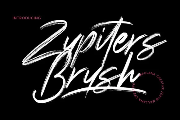 Zupiters Brush Font Zupiters Brush Font Poster 1