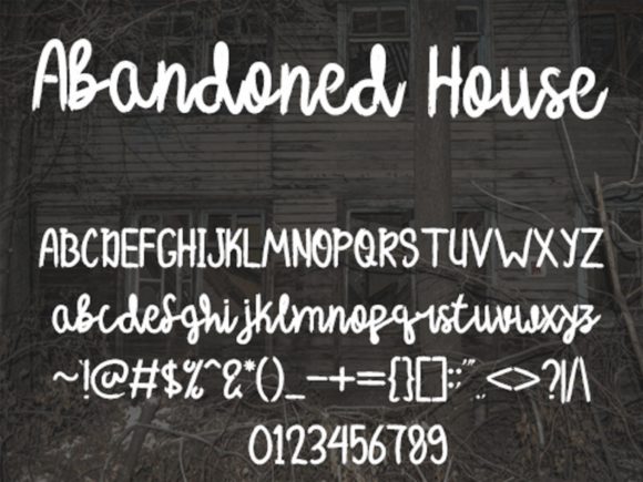 Abandoned Houses Font Poster 5