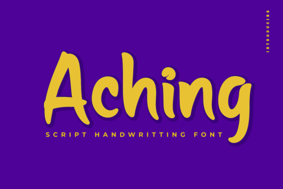 Aching Font Poster 1