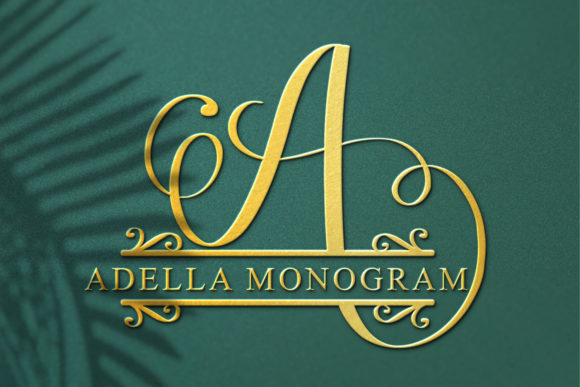 Adella Monogram Font Poster 1