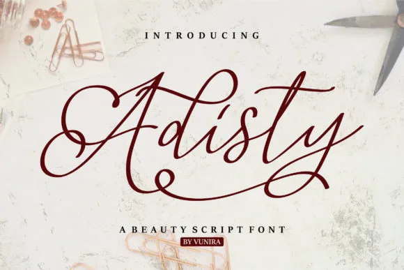 Adisty Font Adisty Font Poster 1
