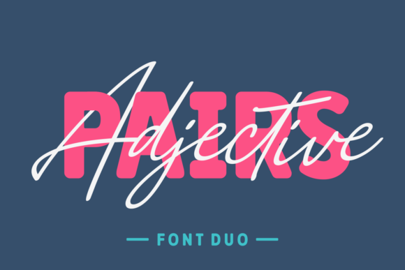 Adjective Pairs Font