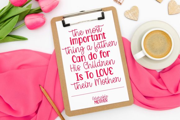 Adorable Mother Font Poster 3