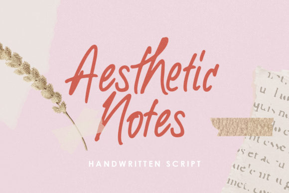 Aesthetic Notes Font Poster 1
