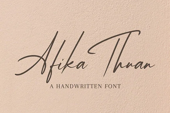Afika Thuan Font Afika Thuan Font Poster 1