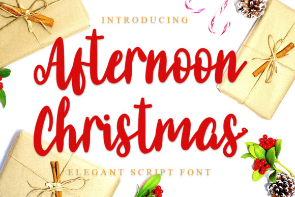 Afternoon Christmas Font Poster 1