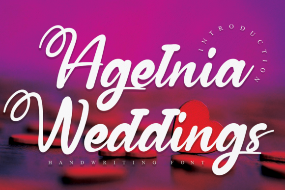 Agelnia Weddings Font Poster 1