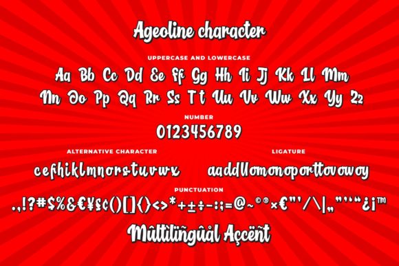 Ageoline Font Poster 8