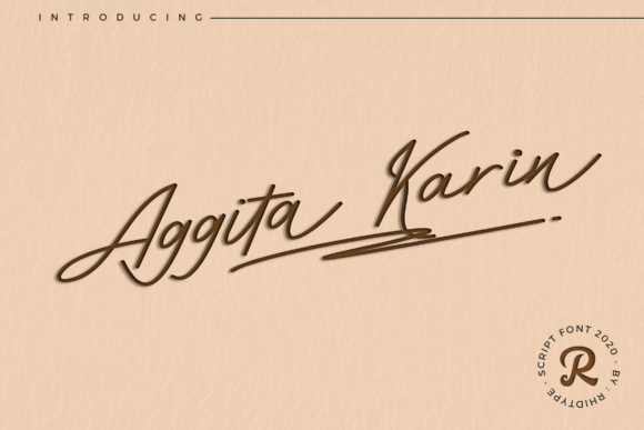 Aggita Karin Font Poster 1