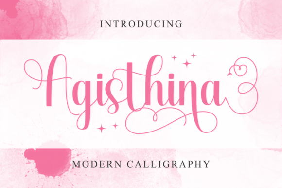 Agisthina Font Agisthina Font Poster 1