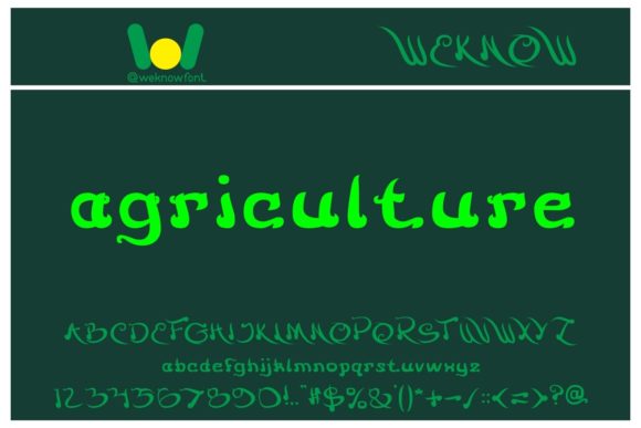 Agriculture Font Poster 1