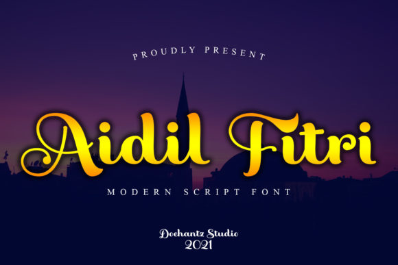 Aidil Fitri Font Poster 1